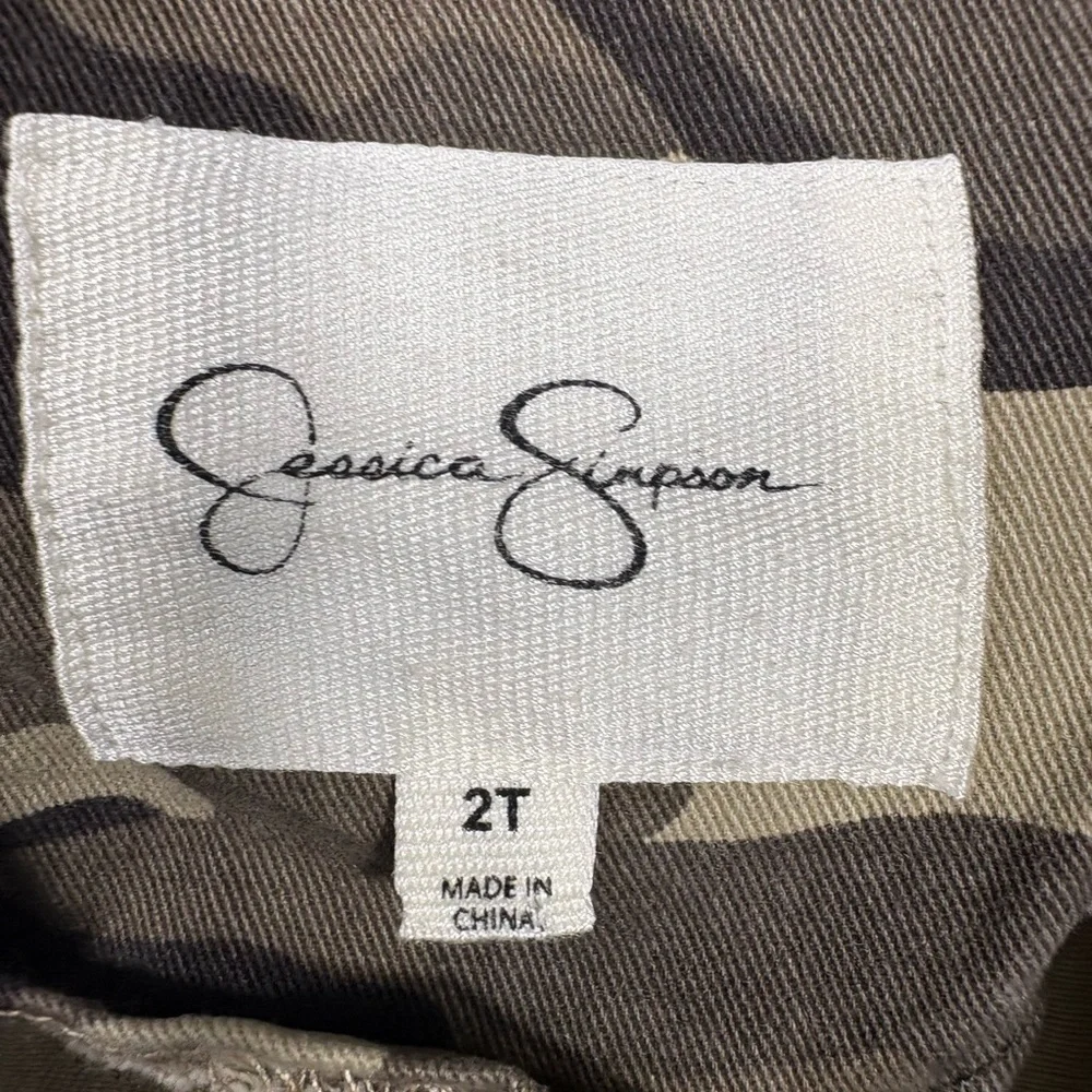 Jessica Simpson Kids Camouflage Utility Jean Jacket with Denim Pocket